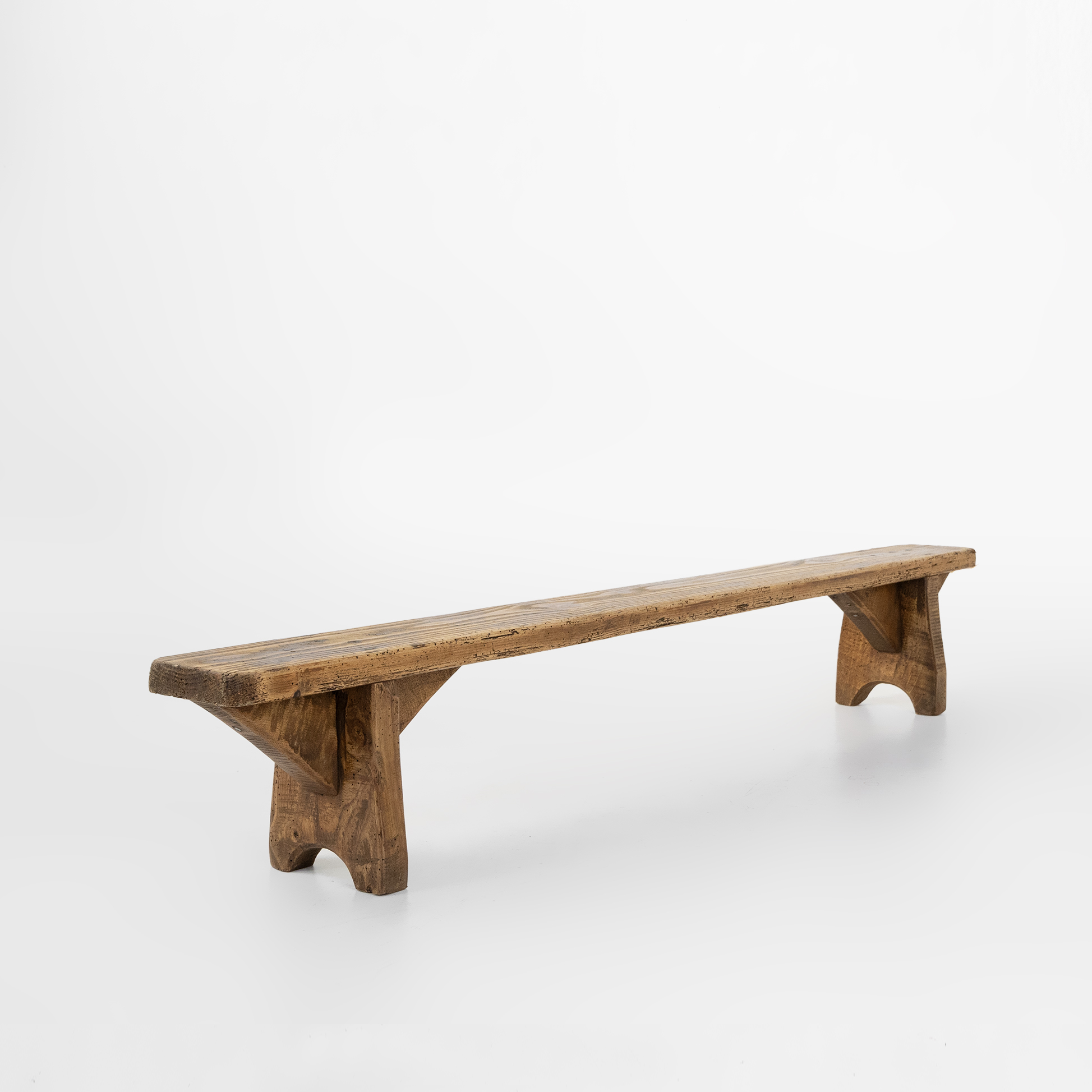 Mid century low wooden bench, France ca. 1850thumbnail